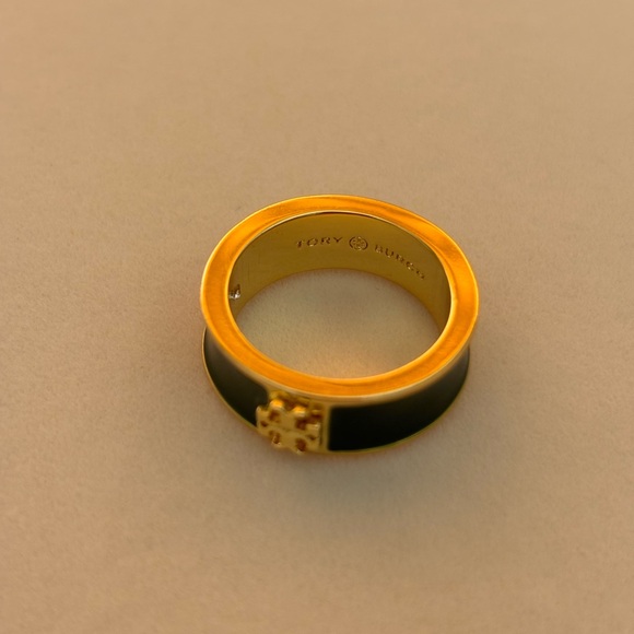 Tory Burch Accessories - Tory Burch Gold and Black Band Ring